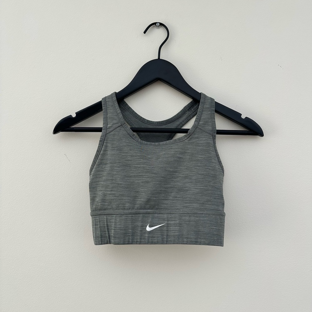 Nike Heathered Gray Dri-FIT Sports Bra